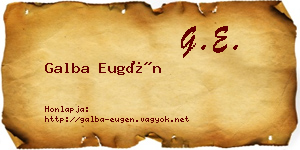 Galba Eugén névjegykártya